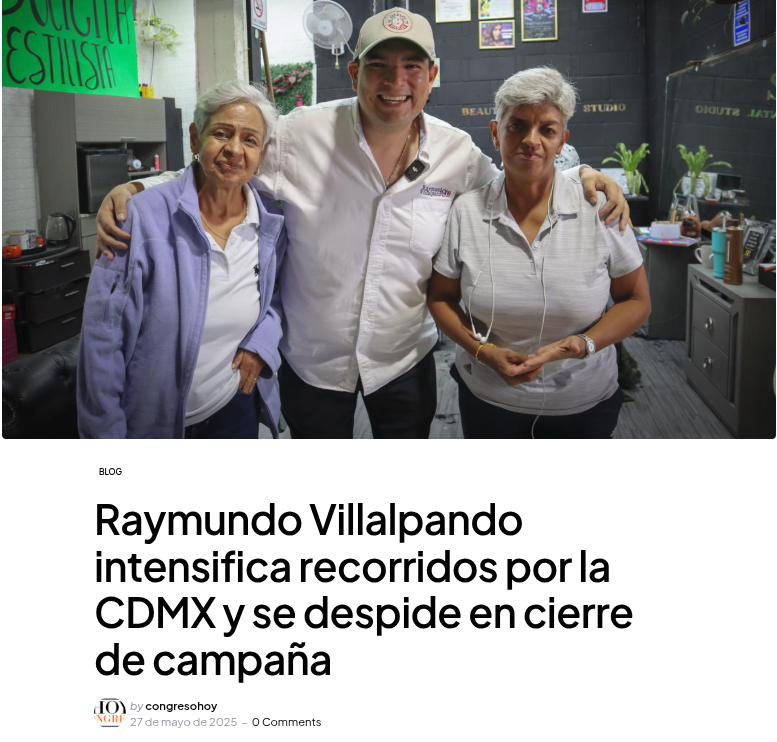 Raymundo Villalpando en cierre de campaña