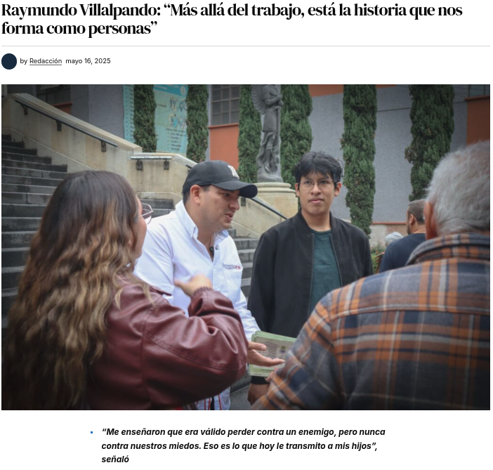 Raymundo Villalpando en una entrevista